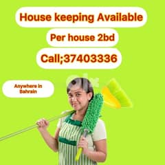 House keeping available per hour 2bd Any where in Bahrain 0