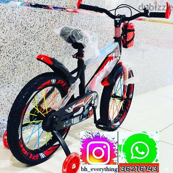 (36216143) New cycle for kids with LED lights on side tiers (size 16) 2