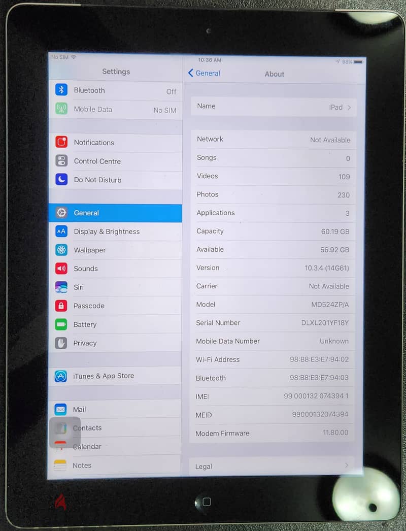 IPad 4th Generation 64GB Wifi Cellular Excellent Condition 3