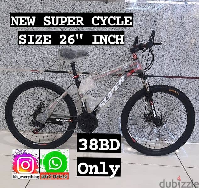 (36216143) Super Cycle Size 26”
Steel Frame Shimano Gear 0