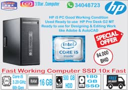I5 16GB Ram SSD 180GB+500GB HDD 6th Gen PC Ready For Designing,Editing 0
