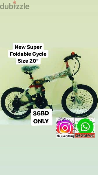 (36216143) New Super foldable cycle (size-20-36BD)Only  Shimano gear