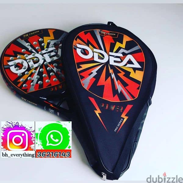 (36216143) ODEA Paddle Tennis Racquet Sports 3K Carbon Drop Shot Racqu 2