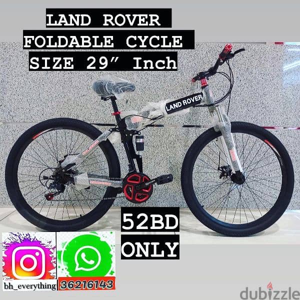 (36216143) New Arrival Land Rover Foldable Cycle Size 29” 
Mountain Bi 0