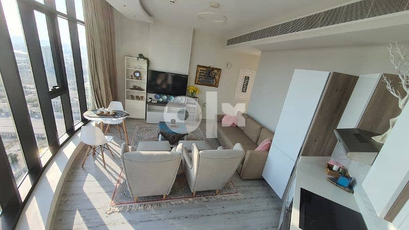 BD 390 with E&W, 1 Bedroom apartment in 23rd floor in seef area 3