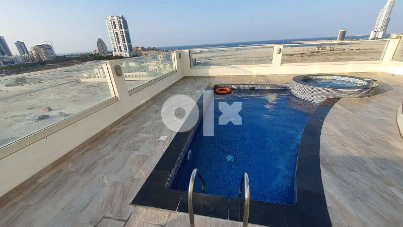 BD 390 with E&W, 1 Bedroom apartment in 23rd floor in seef area 19