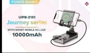 u&i brqnd power bank with smart mobile holder. 10000mah 0