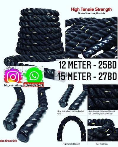 Call (36216143) DURABLE & 100% SAFE - FITSY battle rope is constructed