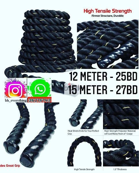 (36216143) DURABLE & 100% SAFE - FITSY battle rope is constructed from 0