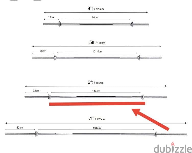 (36216143) HEAVY-DUTY CONSTRUCTION – FITSY straight rod bar 4 feet 2