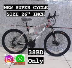 (36216143) New Super Cycle Size 26” INCH
*Steel Frame 
*Shimano Gear