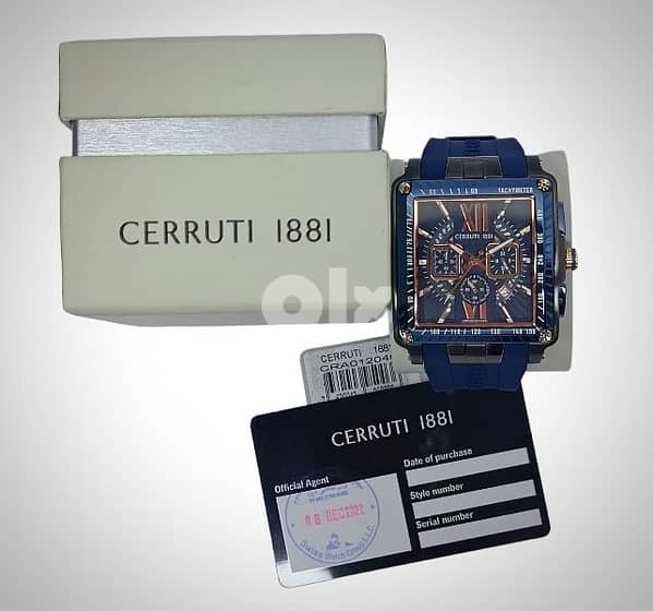 Brand New In Box Never Use Cerruti1881 Blue Rubber Ref. CRA012