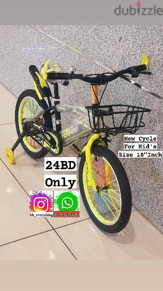 (36216143) New Cycle For Kid's Size 18"Inch With LED Light's On The 1