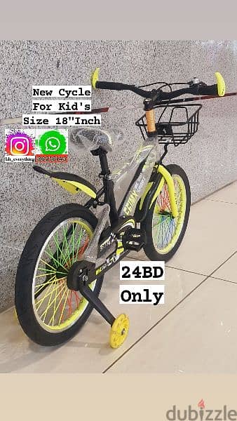 (36216143) New Cycle For Kid's Size 18"Inch With LED Light's On The 2