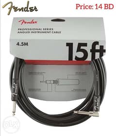 New Fender Professional 15' Angled Instrument Cable - Black available. 0