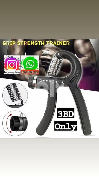 (36216143) R-Shape Adjustable Hand Grip Strengthener Exercise Gripper 1