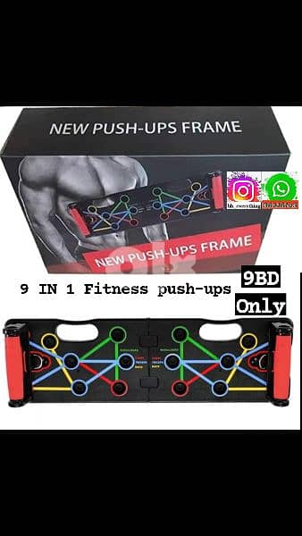 (36216143) 9 in 1 Push Up Rack Board Men Women Fitness Exercise 0