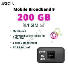 with out Contract 200 Gb Internet and mifi Free 0