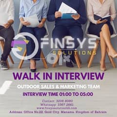 Walk in Interview Outdoor Sales Person 0