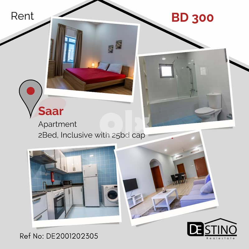 Flat for rent in Saar, Janabiya, Hidd, Mahooz, Juffair, Zinj and Seef 6