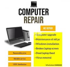 Laptop and Electronic devices. computer maintenance and repair