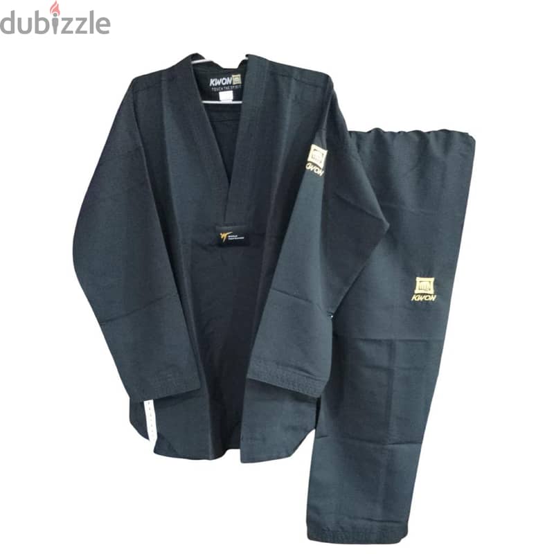 Black fighter-lite Taekwondo suits 0