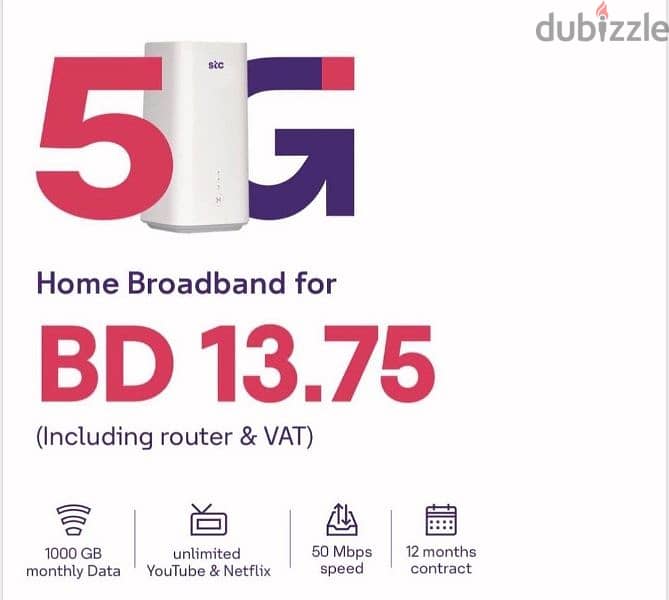 STC Unlimited DATA SIM, fiber and 5G Home Broadband 6
