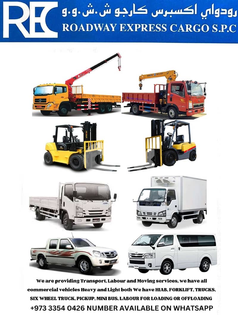 We are providing Transport, Labour and Moving services 2
