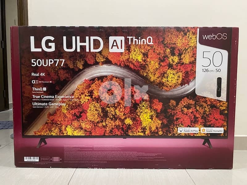 LG UHD TV 50 inch” with box and wall bracket 2