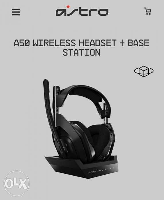 Astro A50 wireless headset base station for Playstation and PC