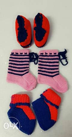 Babies hand made sock shoes New 0
