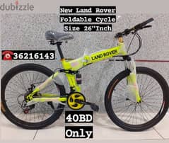 (36216143) New LAND ROVER foldable cycle size 26"Inch 
Shimano gear