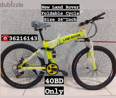 (36216143) New LAND ROVER foldable cycle size 26"Inch  Shimano gear