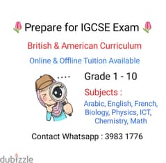 IGCSE & A Level Offline Tuition 0