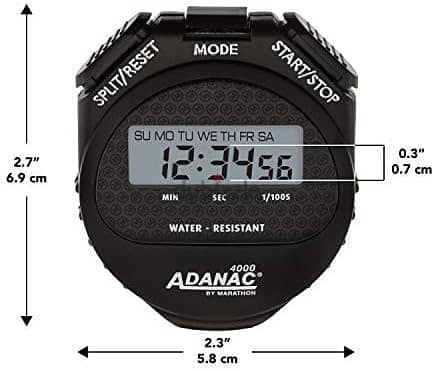 MARATHON ST083009 Adanac 4000 Digital Stopwatch Timer with Extra Large 2