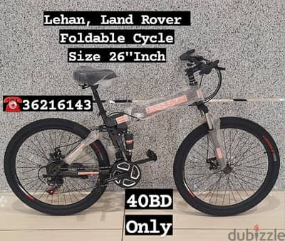 [36216143] New LEHAN, LAND ROVER Foldable Cycle Size 26"Inch  Shimano