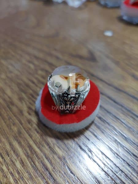 خاتم عقيق يماني كبدي والوان مختلفة Yemeni agate silver ring 13