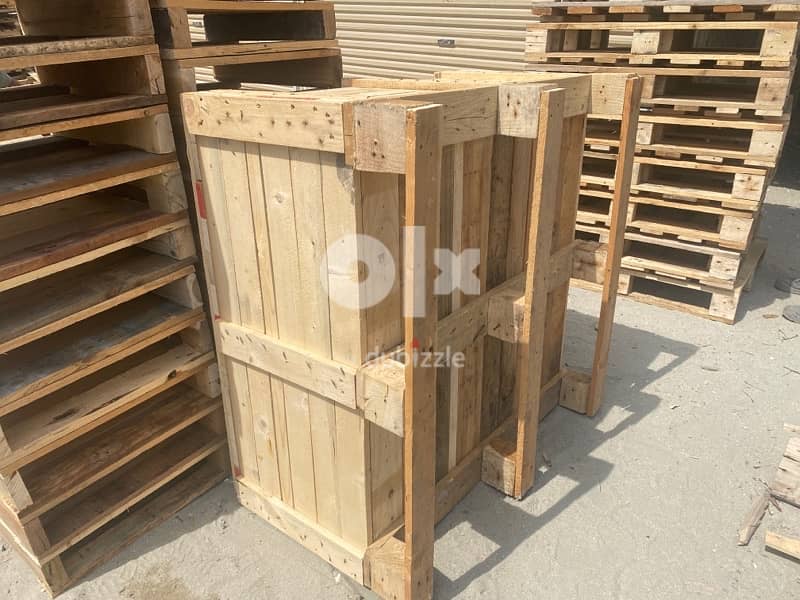 Used wooden pallets and wooden crates in very cheap price 3