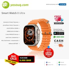 Brand New Smart Watch 8 Ultra for just 5.99BHD