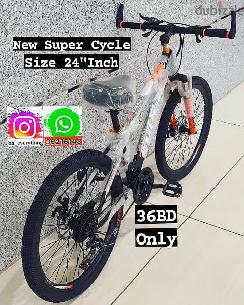 (36216143) New Super Cycle Size: 24"Inch 
Steel Frame
Speed 21 2