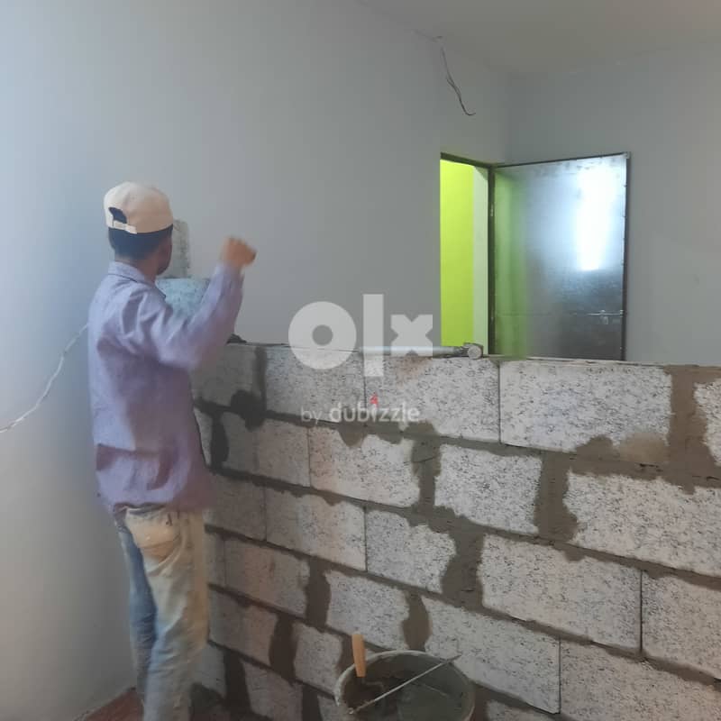 Tiles fixing , parkingshade ,steel works, blockwall works,Painting, Gy 6