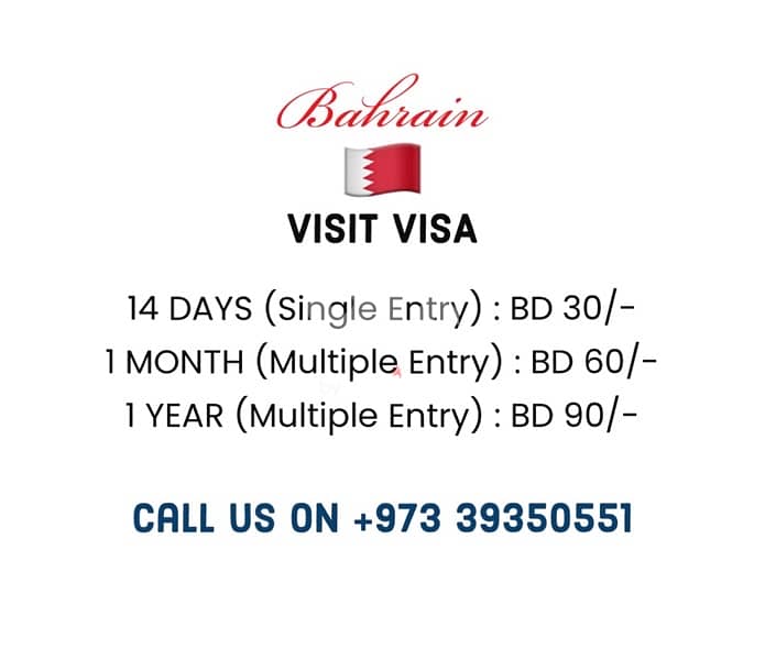 Bahrain Visit Visa Available 0