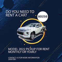 PICK UP for rent NEW 2022 0