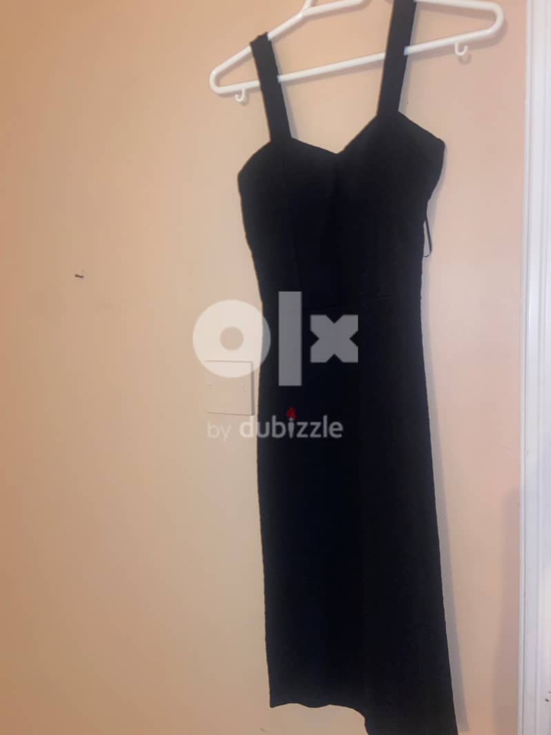 Black padded fit dress 2