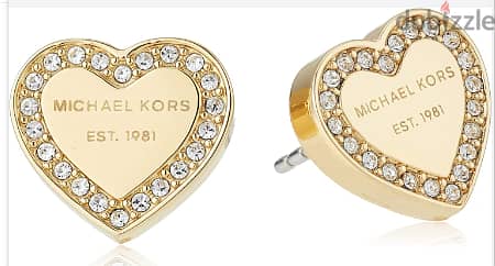 Michael Kors Womens Crystal Heart Earrings/Necklace 0