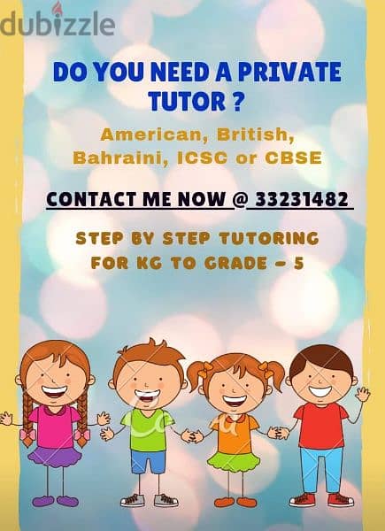 TUITION FOR KG1 to Grade 8 2