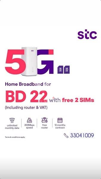 STC 5G Data Sim limited time offer 9