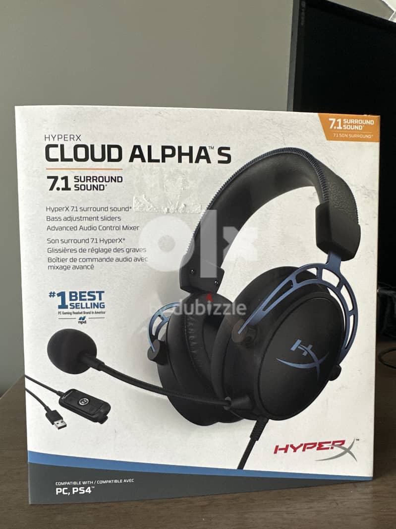 Hyper x cloud alpha s,works for pc and PlayStation,used for 2 months. 0