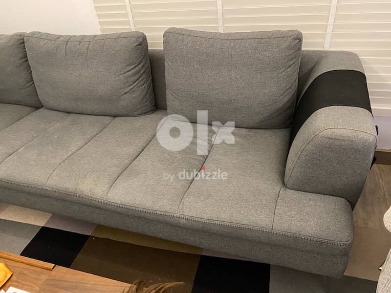 L-shape sofa - grey 1