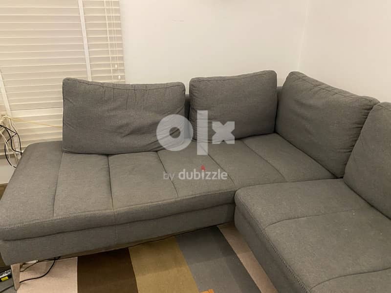 L-shape sofa - grey 2